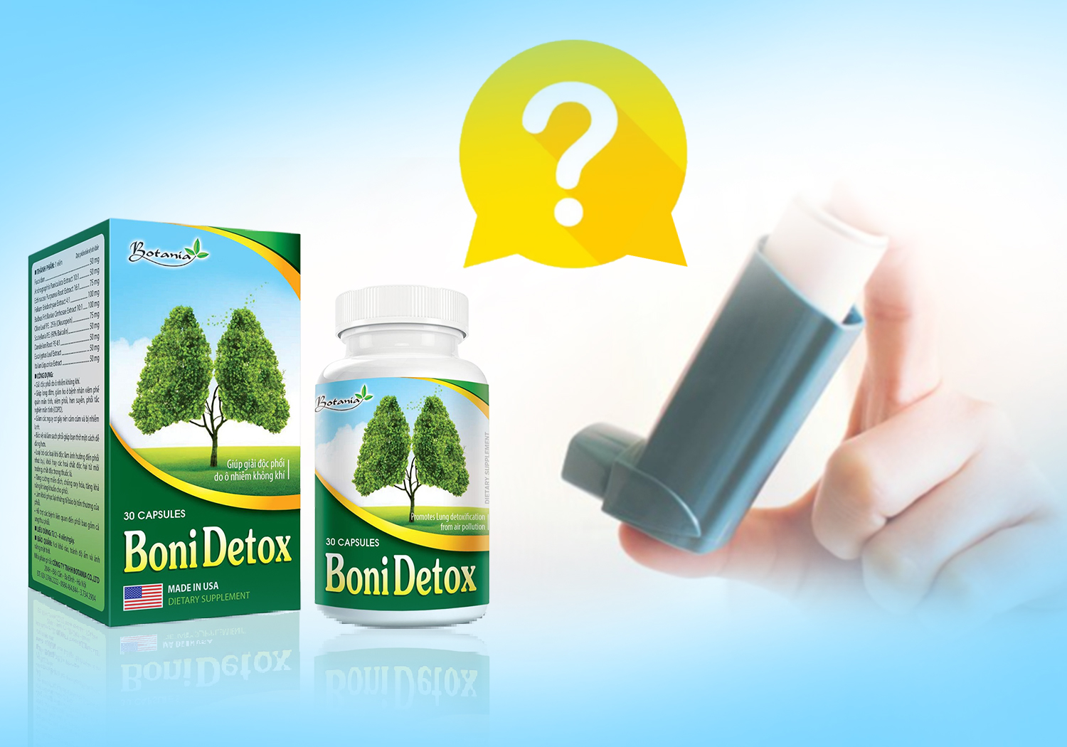 Viên bổ phổi BoniDetox có thay thế được thuốc giãn phế quản không?
